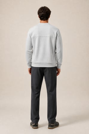 Steni Yeni Sezon Erkek Regular Fit Kışlık Bisiklet Yaka Sweatshirt Gri