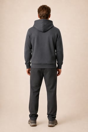 Thenk Yeni Sezon Erkek Regular Fit Kapüşonlu Sweatshirt Antrasit