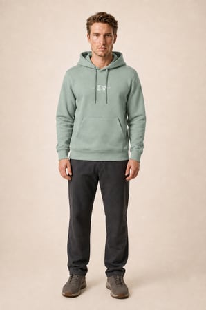 Thenk Yeni Sezon Erkek Regular Fit Kapüşonlu Sweatshirt Mint