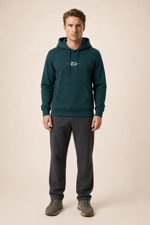 Thenk Yeni Sezon Erkek Regular Fit Kapüşonlu Sweatshirt Nefti