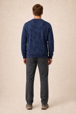 Continu Erkek Kışlık Regular Fit Kışlık Bisiklet Yaka Sweatshirt Lacivert