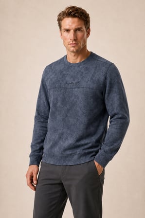 Continu Erkek Kışlık Regular Fit Kışlık Bisiklet Yaka Sweatshirt Füme