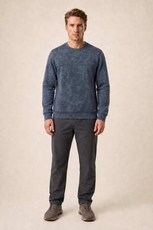 Continu Erkek Kışlık Regular Fit Kışlık Bisiklet Yaka Sweatshirt Füme