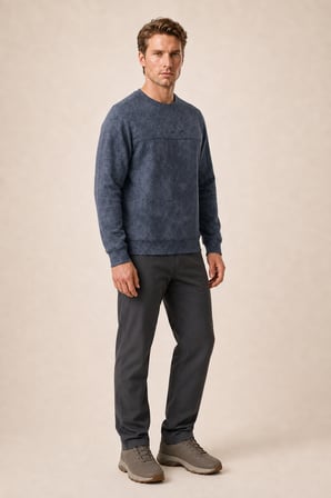 Continu Erkek Kışlık Regular Fit Kışlık Bisiklet Yaka Sweatshirt Füme