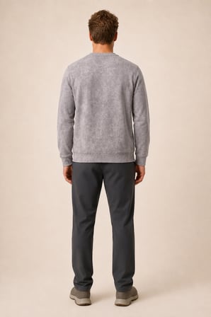 Continu Erkek Kışlık Regular Fit Kışlık Bisiklet Yaka Sweatshirt Gri