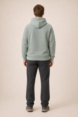 Kitell Yeni Sezon Erkek Regular Fit Pamuklu Kapüşonlu Sweatshirt Mint