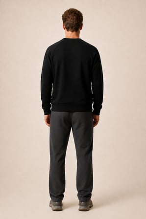 Forever Yeni Sezon Erkek Regular Fit Pamuklu Sweatshirt Siyah