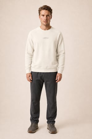 Forever Yeni Sezon Erkek Regular Fit Pamuklu Sweatshirt Taş
