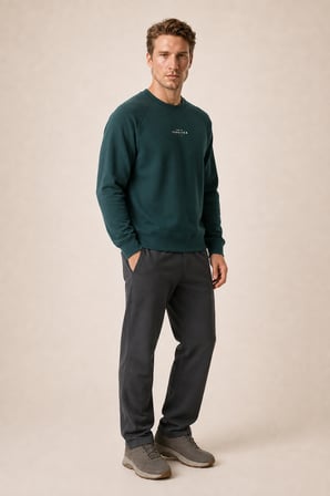Forever Yeni Sezon Erkek Regular Fit Pamuklu Sweatshirt Nefti