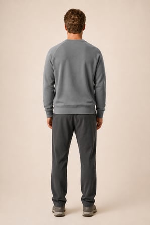 Forever Yeni Sezon Erkek Regular Fit Pamuklu Sweatshirt Füme