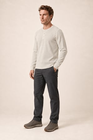 Bron Erkek Yeni Sezon Oversize Düğmeli Sweatshirt Bej