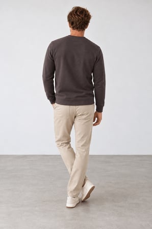 Yeni Sezon Klok Erkek Regular Fit Bisiklet Yaka Pike Sweatshirt