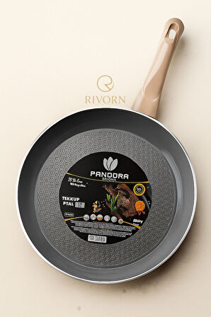 Pan-Dora Evinda 32 cm Kristal Döküm Tava - Granit , Yapışmaz Yüzeyli, Geniş ve Dayanıklı