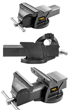 Germany Pro 80mm 3" Sabit Tabanlı Özel Alaşım Paslanmaz Çelik Sabit Tezgah Masa Mengenesi Örslü