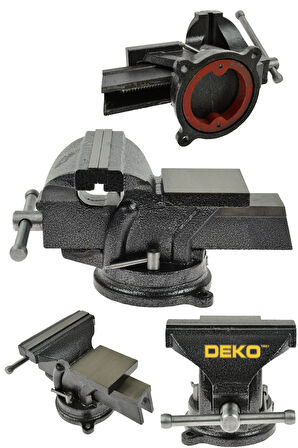 Premium 100mm 3" 360 Dönerli Taban Özel Alaşım Paslanmaz Çelik Sabit Tezgah Masa Mengenesi Örslü