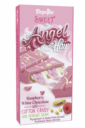 Angel Hair Pişmaniye Ve  Antep Fıstık Dolgulu Frambuazlı Çikolata 170 Gr.