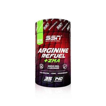 SSN Sports Style Nutrition Arginine Refuel ZMA 140 Kapsül Amino Asit Mineral
