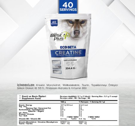 BPN Best Plus Nutrition Eco Tactical Micronized Creatine Monohydrate 204.4 Gr (Aromasız)