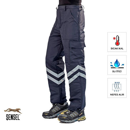 Şensel, Reflektörlü Soğuk Hava Pantolonu, Lacivert, Komando Cepli -104E745-