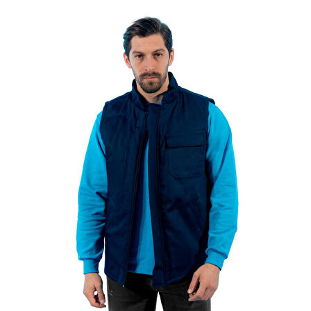 Şensel, Kapitoneli Yelek, Lacivert -118E1245- Kışlık Yelek-Vest