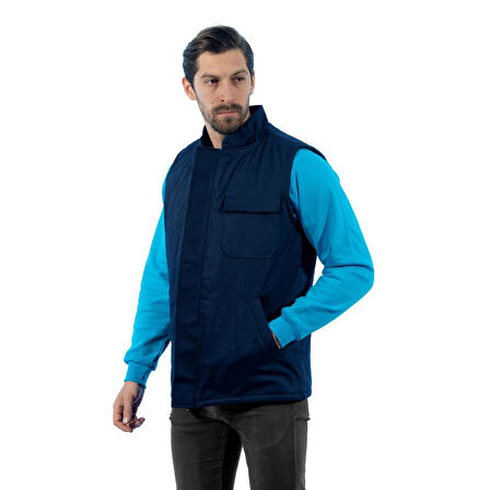 Şensel, Kapitoneli Yelek, Lacivert -118E1245- Kışlık Yelek-Vest