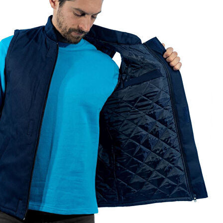 Şensel, Kapitoneli Yelek, Lacivert -118E1245- Kışlık Yelek-Vest