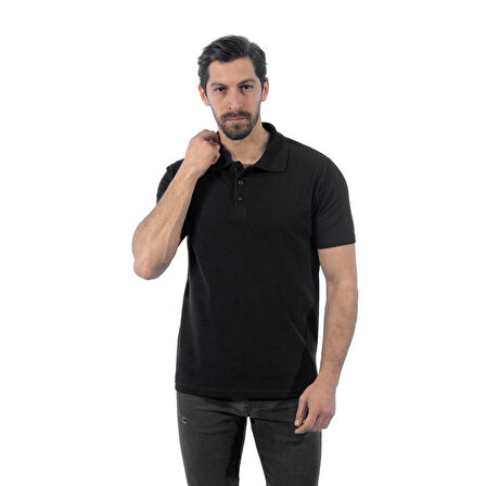 Şensel, Polo Yaka Tişört, Siyah -136E1050- T-shirt, Tshirt, Kısa Kollu