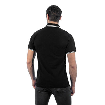 Şensel, Polo Yaka Tişört, Siyah-Beyaz -136E3750- Tshirt, T-shirt