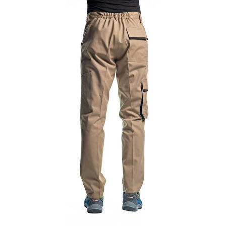 Şensel, İş Pantolonu, Bej-Siyah, Komando Cepli -54E457-