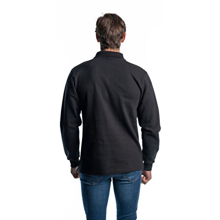 Şensel, Sweatshirt, Siyah, Polo Yaka -107E5350- Pamuklu, Kışlık