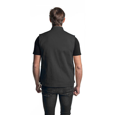 Şensel, Çok Cepli Yelek, Gri-Siyah -118E1337- Su ve Yağ İtici