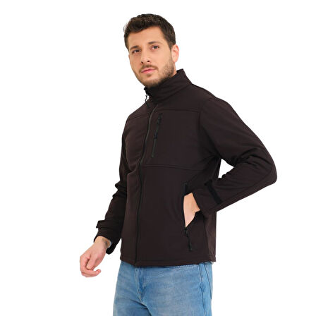 Şensel, Softshell Mont, Siyah -91E650- Su İtici, Outdoor