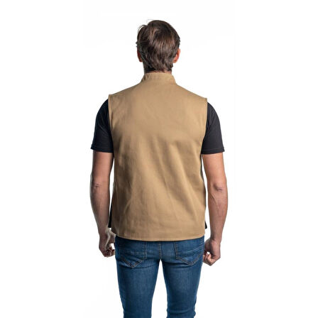 Şensel, Çok Cepli Yelek, Bej-Siyah -118E1357- Dört Mevsim-Vest