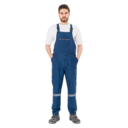 Şensel, Reflektörlü Yazlık Kot Bahçıvan Tulum, Lacivert-8E2045-