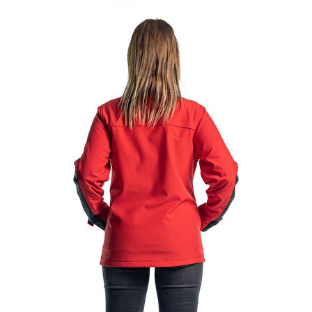 Şensel, Kadın SoftShell Mont, Kırmızı -91E2379- Su İtici