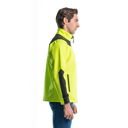 Şensel, Softshell Mont, Sarı -91E666- Su İtici