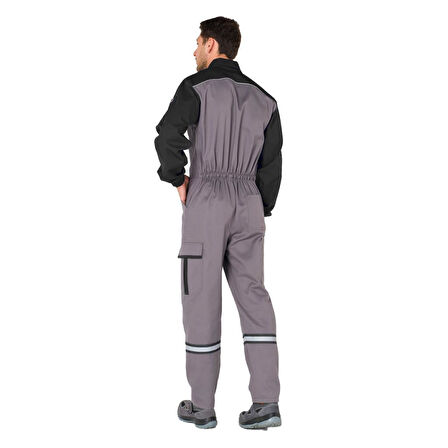 Şensel, Reflektörlü İş Tulumu, Gri-Siyah -55E3082- Üniforma