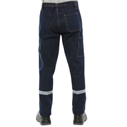 Şensel, Reflektörlü Kışlık Kot İş Pantolonu, Lacivert -82E445-