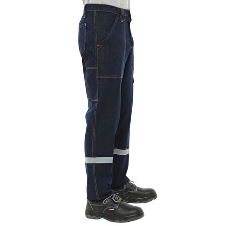 Şensel, Reflektörlü Kışlık Kot İş Pantolonu, Lacivert -82E445-