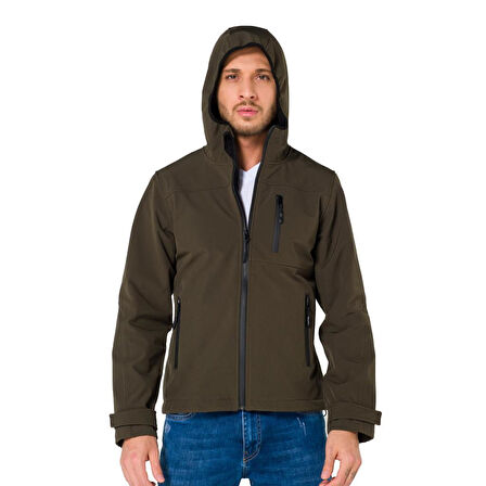 Şensel, Softshell Mont, Haki -91E2525- Su İtici, Rüzgar Geçirmez