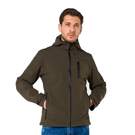 Şensel, Softshell Mont, Haki -91E2525- Su İtici, Rüzgar Geçirmez