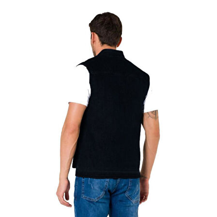 Şensel, Çok Cepli Kot Yelek, Lacivert -118E2145- Dört Mevsim