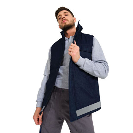 Şensel, Reflektörlü Kapitoneli Kot Yelek -118E4645-