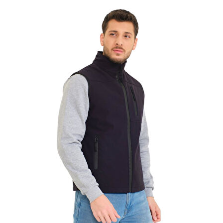 Şensel, Softshell Yelek, Lacivert 118E2245 Rüzgar Geçirmez