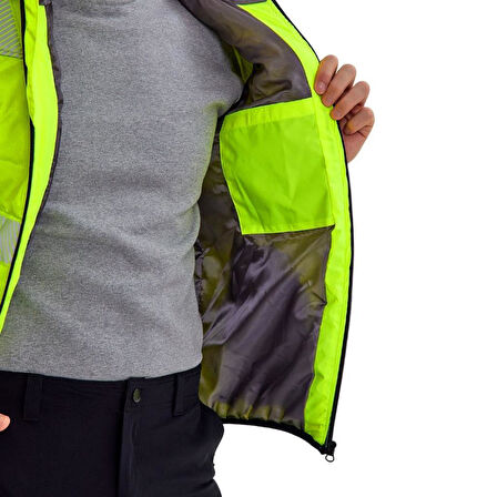 Şensel, Reflektörlü Kapitoneli Mont, Fosforlu Sarı -61E1166-