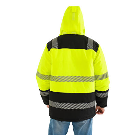 Reflektörlü Kaban 61E965 Su ve Rüzgar Geçirmez, Baskıya Uygun