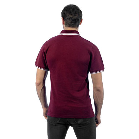 Şensel, Polo Yaka Tişört, Bordo-Beyaz -136E3615- Tshirt, T-shirt