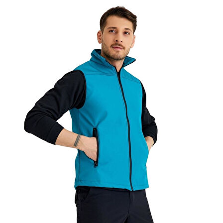 Şensel, Softshell Yelek, Turkuaz 118E2209 Antistatik-Su İtici