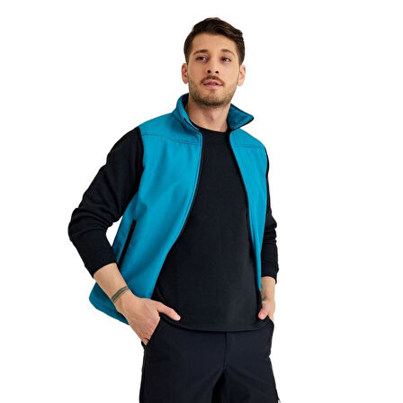Şensel, Softshell Yelek, Turkuaz 118E2209 Antistatik-Su İtici