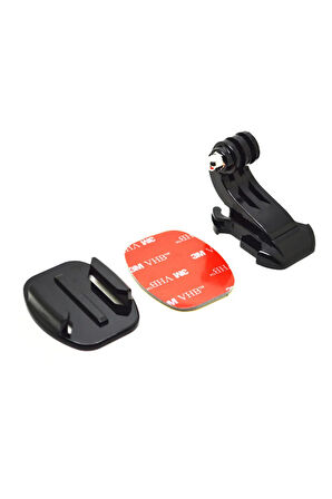 Gopro Uyumlu Düz Yüzey 3m Bant + J Hook